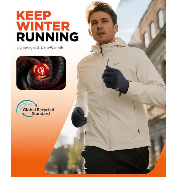 Winter Gloves for Men Women, Warm Touchscreen Winter Gloves Windproof Non-Slip f - Picture 5 of 8